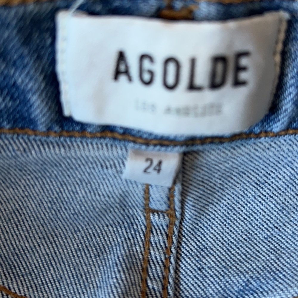 Agolde Riley Distressed Jeans Size 24 - Picture 11 of 16